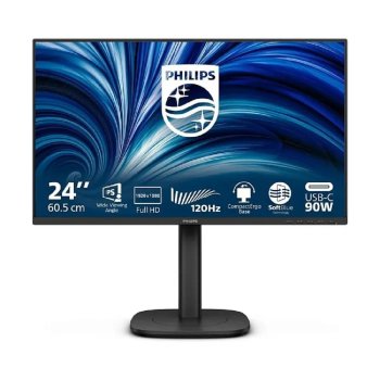 Монитор Philips 24B2U3301 (IPS, 300cd, 1500:1, 4ms, 50M:1, 178/178, HDMI, DP, USB Hub, USB-C(PD90W), RJ45, Speakers, 120Hz, Tilt, HAS, Swivel, Pivot,