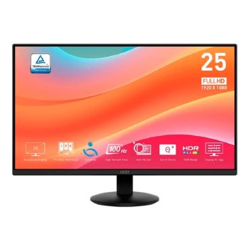 Монитор MSI 24.5" Pro MP252L черный IPS LED 1ms 16:9 HDMI M/M 1300:1 250cd 178гр/178гр 1920x1080 100Hz DP FHD 3.3кг