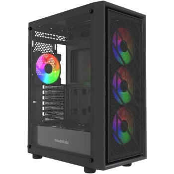 Корпус Powercase Mistral EA16, Tempered Glass, 4x 120mm FRGB Fan, чёрный, ATX (CMAEA16-L4)