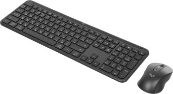 Комплект клавиатура + мышь Logitech MK950 Signature Slim Combo клав:графитовый/черный мышь:черный/серый USB беспроводная slim (920-012500)