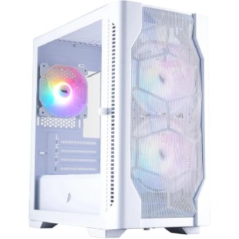 Корпус 1STPLAYER DK D4-M FRGB White / mATX / 2x140mm & 1x120mm FRGB fans / D4-M-WH-2F1P-W-1F1-W
