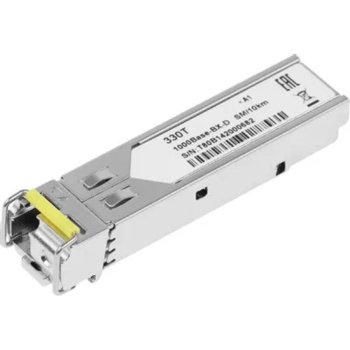 Модуль SFP D-Link 330T/10KM/A1B WDM с 1 портом 1000Base-BX-D (Tx:1550 нм, Rx:1310 нм) для одномодового оптического кабеля (до 10 км, разъем Simplex