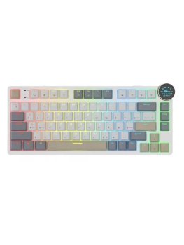 Клавиатура RK Royal Kludge RK N80 RK Brown беспроводная механическая игровая, русская раскладка, белая, бежевая, темно-серая