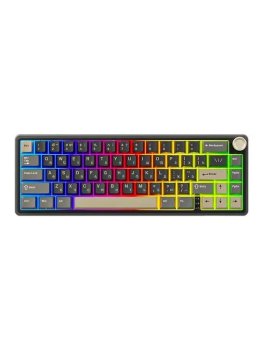 Клавиатура RK Royal Kludge RK R65 RK Chartreuse проводная механическая игровая, русская раскладка, черная, черно-серая, медь