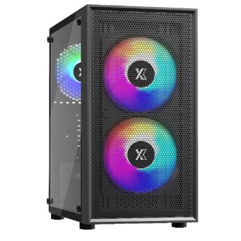 Корпус XASTRA A305M 3FRGB Black mATX/Mesh/ tempered glass / 2x140mm + 1x120mm FRGB fans/ A305M-2FC14F-1FC12F