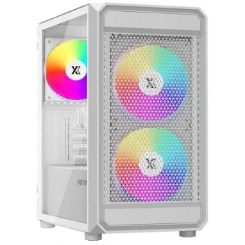 XASTRA Корпус  A303M 3ARGB White mATX/Mesh/ tempered glass / 2x140mm + 1x120mm ARGB PWM fans/ Door/ A303M-2FC14A-1FC12A-D-WH