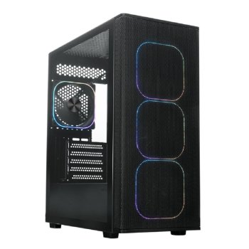 XASTRA Корпус  A300M 4ARGB-C6  Black mATX/Mesh/ Srewless full-size TG/ 4x120mm FG120 ARGB PWM fans/Argb+PWM HUB 6ports/ A300M-4FG12A-C6