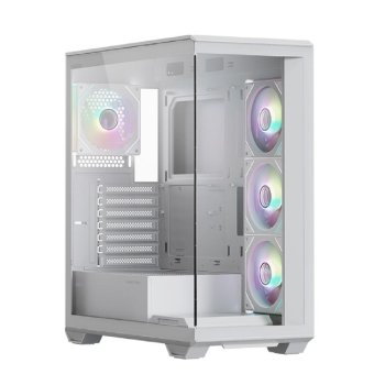 Корпус XASTRA Q600 4ARGB-C10-WH White ATX/Aquarium/Screewless/3x120mm ARGB PWM FM fans/Argb+PWM HUB 10port/ Q600-4FM12A-C10-WH