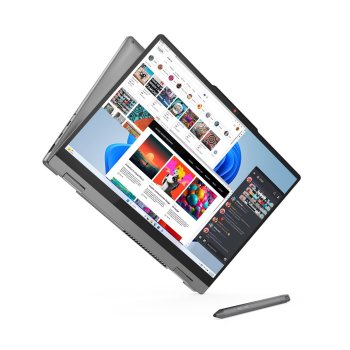 Ноутбук Lenovo IdeaPad 5 2-in-1 14IRH9 [83KX0041PS] (КЛАВ.РУС.ГРАВ.) Luna Grey 14" {WUXGA (1920x1200) OLED 400nits TS i7-13620H/16Gb/512Gb SSD/DOS/+Pe