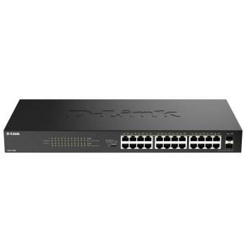 Коммутатор D-Link DGS-1026P DGS-1026P/A1A 24x1Гбит/с 2SFP 240W неуправляемый