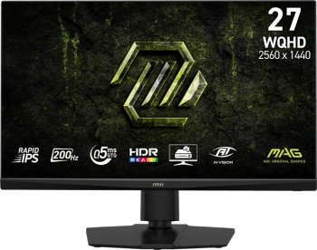 Монитор 27" MSI MAG 272QPF E20 Black (Rapid IPS, 2560x1440, HDMI+HDMI+DP+Type C (15W), 0.5 ms, 178°/178°, 300 cd/m, 1000:1, 200Hz)