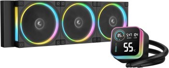 Система водяного охлаждения Deepcool LQ360 Ultra ARGB Soc-AM5/AM4/1200/1700/1851 черный 4-pin 38.71dB Al LCD 350W 1840gr Ret (R-LQ360-BKASMC-G-1)