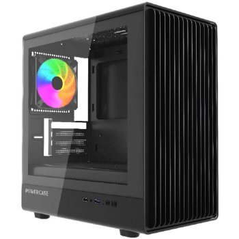 Корпус Powercase Mistral Micro C4B ARGB, Tempered Glass, 4x 120mm ARGB PWM Fan, чёрный, mATX (CMMCB-A4)