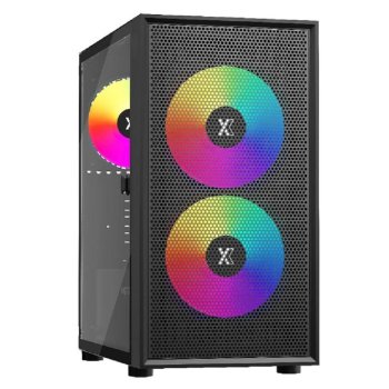 Корпус XASTRA A305M 3ARGB Black mATX/Mesh/ tempered glass / 2x140mm + 1x120mm ARGB PWM fans/ Door/ A305M-2FC14A-1FC12A-D