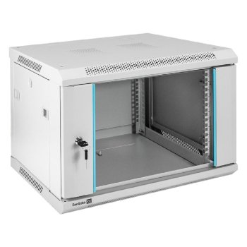 Шкаф Exegate EX298599RUS телекоммуникационный 19" настенный 6U ExeGate EC-WM-6U.450.G.GREY (19”, 6U, 600x450x370mm (ШхГхВ), передняя дверь закаленное