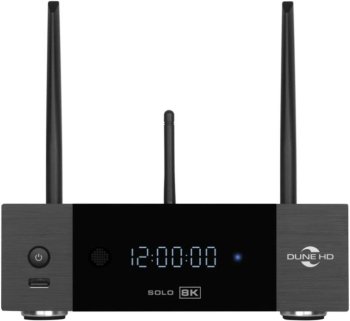 Медиаплеер Dune HD Solo 8K <D1008> (8K HDR A/V Player, HDMI 2.1, 802.11b/g/n/ac/ax,3.5"SATA,BT,GbLAN,3xUSB3.0,USB2.0,ПДУ)