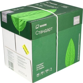 Бумага [NEW] упаковка 5 шт Илим Стандарт А4, марка С, 500 листов
