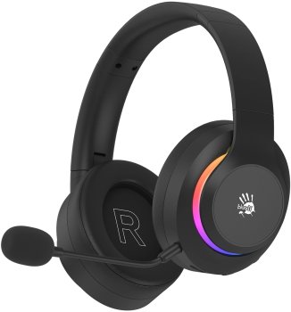 Наушники с микрофоном Клавиатура беспроводная A4Tech Bloody GR520 черный мониторные BT/Radio оголовье