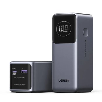 Портативный аккумулятор Ugreen , 12000 мАч, 100 Вт, серый, 35526B