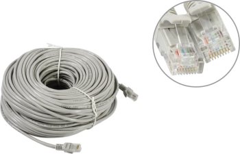 Кабель UTP ExeGate <UTP-RJ45-RJ45-5e-50M-GY> Patch Cord UTP кат.5e, 50м, серый <EX272304RUS>