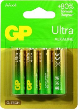 Батарейка GP Ultra GP15AUA21-2CRSBC4 (LR6) Size AA, щелочной (alkaline) <уп. 4 шт>