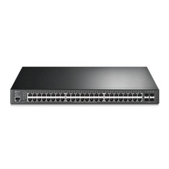 Коммутатор TP-Link SG3452P управляемый JetStream уровня 2+ с 48 гигабитными портами PoE+ и 4 портами SFP