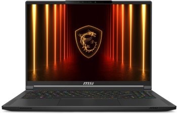 Ноутбук MSI Stealth A16 AI+ A3XWHG-232XRU AMD Ryzen AI 9 HX 370/32Gb/SSD2Tb/RTX5070 Ti 12Gb/16"/OLED/WQXGA/2560x1600/240Hz/NoOS/Core Black/2.1kg (9S7-