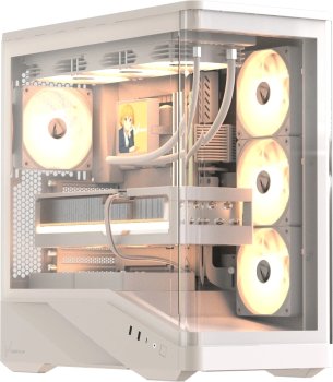 Корпус AeroCool/Formula Crystal U9 белый без БП ATX 2xUSB3.0 audio bott PSU