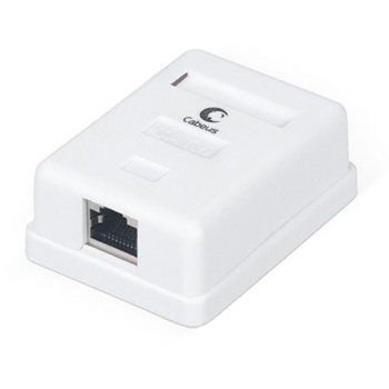 Розетка RJ45 CABEUS WS-8P8C-CAT.6-SH-1 РОЗЕТКА КОМПЬЮТЕРНАЯ RJ-45(8P8C), КАТЕГОРИЯ 6, ЭКРАНИРОВАННАЯ, ОДИНАРНАЯ, ВНЕШНЯЯ, DUAL IDC