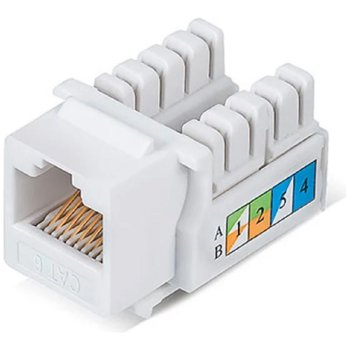 Модуль Keystone Rexant (02-0254) Jack RJ-45(8P8C), UTP неэкранированный, CAT 6, тип 90 градусов, белый PRO