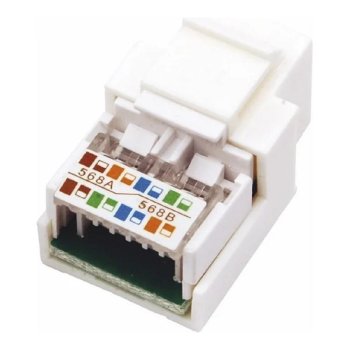 Модуль Keystone Rexant (03-1011) Jack RJ-45(8P8C), UTP, CAT 5e, тип 180 градусов, белый