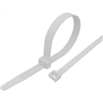 Стяжка Rexant (87-0200) нейлоновая морозостойкая 200x3,6мм, белая (100 шт/уп)