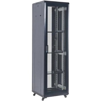 Шкаф Rexant (04-1866-232) Напольный шкаф 19" 18U 600?600, дверь перфорация, черный, RAL 9005