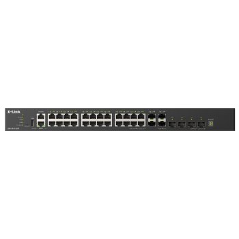 Коммутатор D-Link DXS-3410-32SY/A1A управляемый L3 стекируемый с 28 портами 10GBase-X SFP+ и 4 портами 25GBase-X SFP28