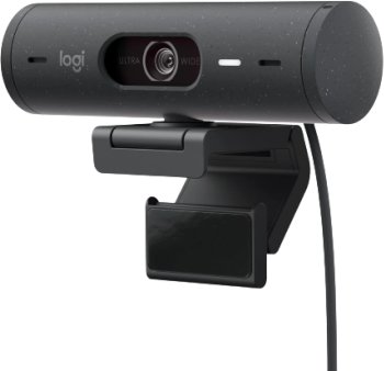 Веб-камера Logitech HD Webcam Brio 500 черный 4Mpix (1920x1080) USB Type-C с микрофоном (960-001423)