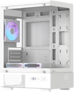 Корпус Formula Crystal Z1CM v2 белый без БП mATX 5x120mm 1xUSB3.0 audio bott PSU