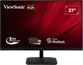 Монитор 27" ViewSonic VA2732-H-2 IPS 1920x1080, 100 Гц, 1 мс (MPRT), 16:9, 250 кд/м², VGA, HDMI 1.4, HDR10, Adaptive-Sync, черный