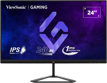 Монитор 23.8" ViewSonic VX2479A-HD-PRO IPS 1920x1080, 180 Гц, 1 мс (MPRT), 16:9, 250 кд/м², 2×HDMI 1.4, DP 1.4, 3.5 Jack, HDR10, FreeSync, Eye Protect