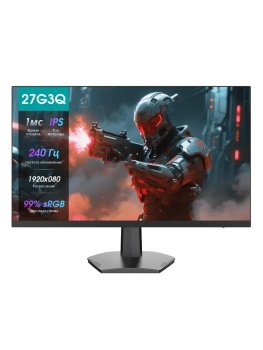 Монитор 27" Hisense G3Q IPS 1920x1080, 240 Гц, 1 мс, 16:9, 320 кд/м², 2×HDMI, DP, HDR10, FreeSync, черный