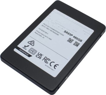 Накопитель SSD Серверный диск Phison SSD SA53P, 480GB, 2.5" 7mm, SATA3, TLC, R/W 530/500MB/s, IOPs 98 000/28 000, TBW 876, DWPD 1, non-OPAL