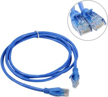 Кабель UTP ExeGate <UTP-RJ45-RJ45-5e-1.5M-BL> Patch Cord UTP кат.5e, 1.5м,синий <EX241493RUS>