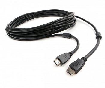 Кабель HDMI Cablexpert CCF2-HDMI4-7.5M, 19M/19M, v2.0, медь, позол.разъем, экран, 2 фер.кольца, 7.5м, черный, пакет