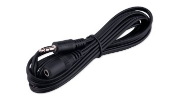 Кабель аудио Cablexpert CCA-423-2M-N, Jack 3.5(M)/Jack 3.5(F), 2м, черный, пакет