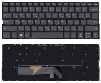 Клавиатура Lenovo Yoga 530-14IKB черная с подсветкой