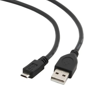 Кабель USB2.0 Pro Cablexpert CC-mUSB2-AMBM-1M, AM/microBM 5P, 1м, экран, черный, пакет