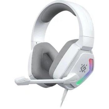 Наушники с микрофоном проводная игровая Defender Espanto белый