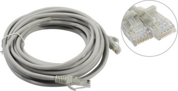 Кабель UTP ExeGate <UTP-RJ45-RJ45-5e-7M-LSZH-GY> Patch Cord UTP кат.5e, LSZH, 7м, серый <EX290421RUS>