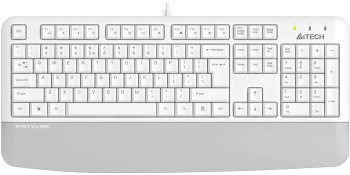 Клавиатура A4Tech Fstyler FK20 белый USB Multimedia (подставка для запястий) (FK20) кабель 1.5м