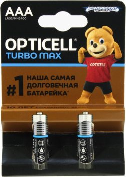 Батарейка OPTICELL TURBO MAX <250449> (LR03) Size AAA, 1.5V, щелочной (alkaline) <уп. 2 шт>