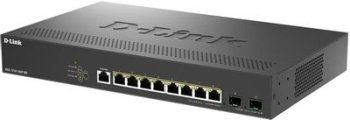 Коммутатор D-Link DGS-1210-10XP/ME/C1A (L2) 8x1 Гбит/с 2SFP+ 8PoE+ 240W управляемый